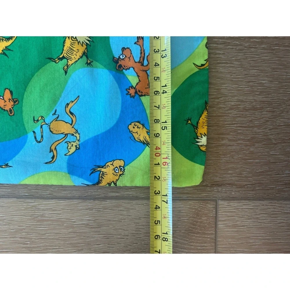 Dr Seuss Cotton Fabric Placemat Napkin Square Green Eggs Ham Lorax Set of‎ 6 90s